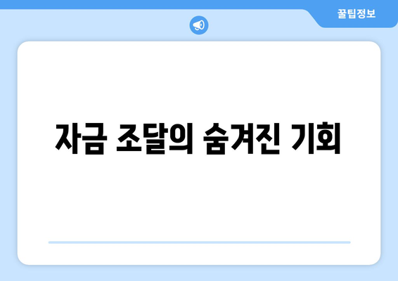 자금 조달의 숨겨진 기회