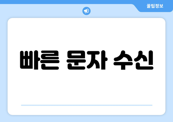 빠른 문자 수신