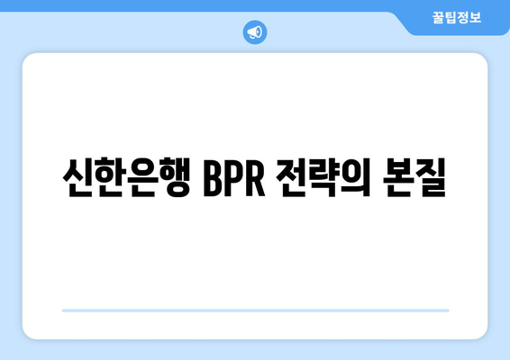 신한은행 BPR 전략의 본질