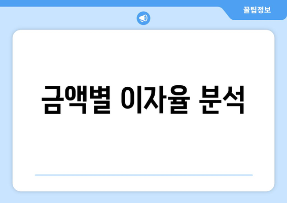 금액별 이자율 분석