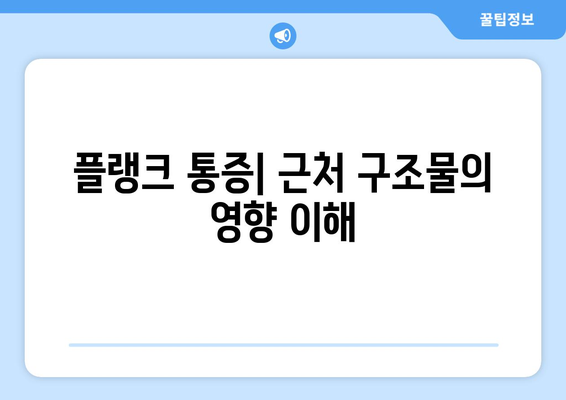 플랭크 통증| 근처 구조물의 영향 이해