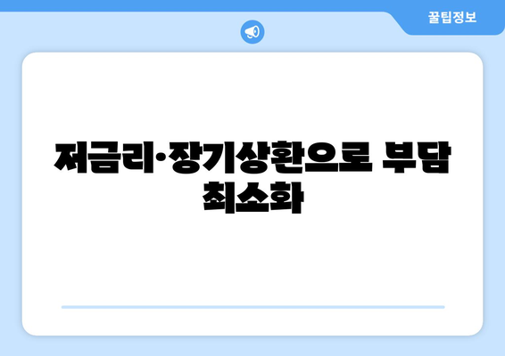 저금리·장기상환으로 부담 최소화