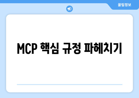 MCP 핵심 규정 파헤치기