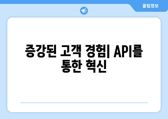 증강된 고객 경험| API를 통한 혁신