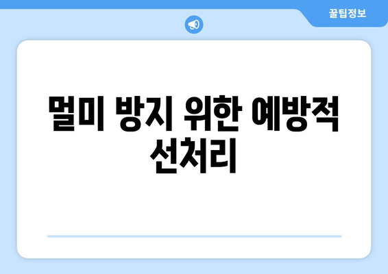 멀미 방지 위한 예방적 선처리