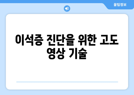 이석증 진단을 위한 고도 영상 기술