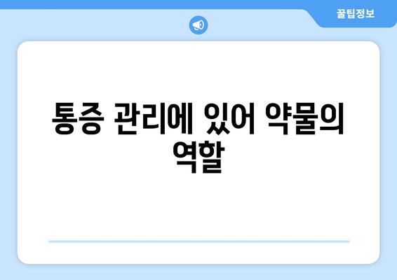 통증 관리에 있어 약물의 역할