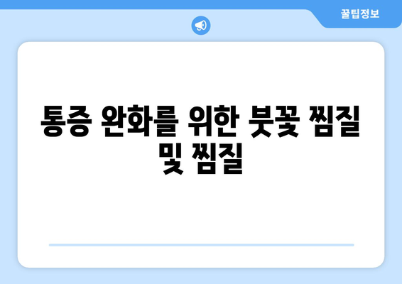 통증 완화를 위한 붓꽃 찜질 및 찜질