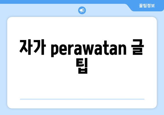자가 perawatan 글 팁