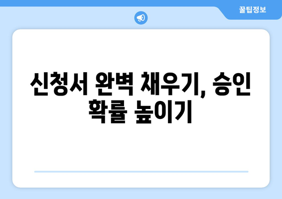 신청서 완벽 채우기, 승인 확률 높이기