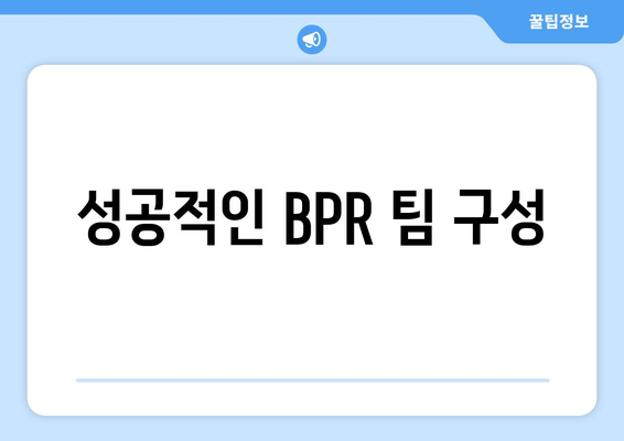성공적인 BPR 팀 구성
