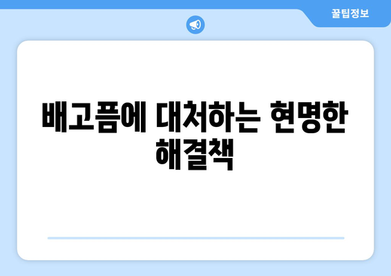 배고픔에 대처하는 현명한 해결책