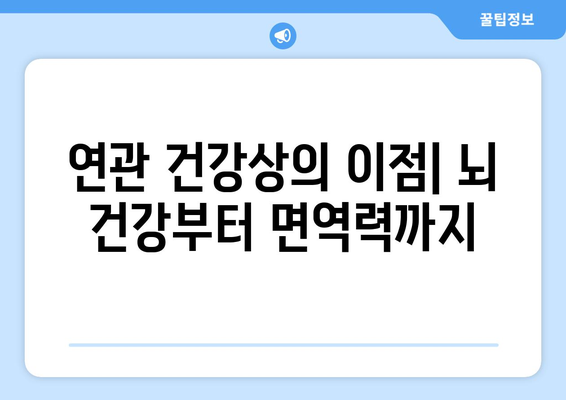 연관 건강상의 이점| 뇌 건강부터 면역력까지
