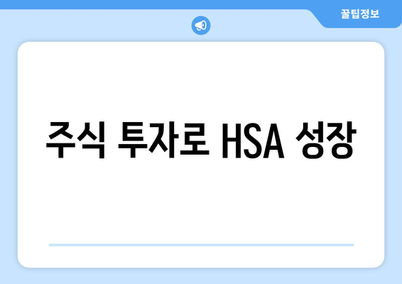 주식 투자로 HSA 성장