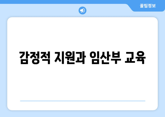 감정적 지원과 임산부 교육