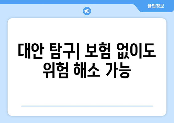 대안 탐구| 보험 없이도 위험 해소 가능