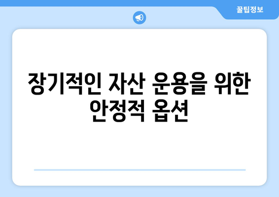 장기적인 자산 운용을 위한 안정적 옵션