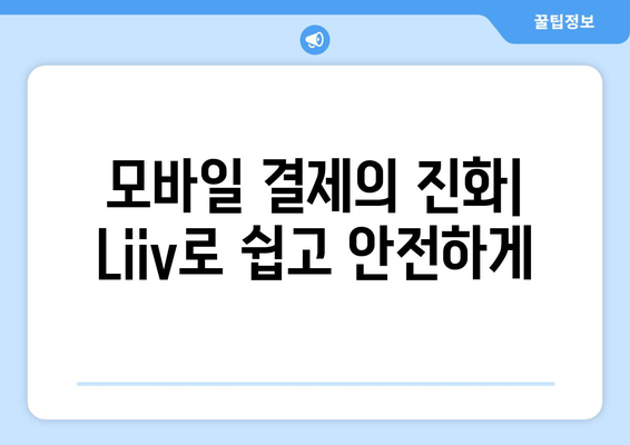 모바일 결제의 진화| Liiv로 쉽고 안전하게