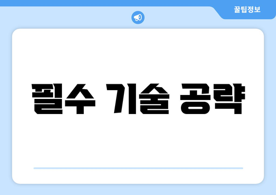 필수 기술 공략