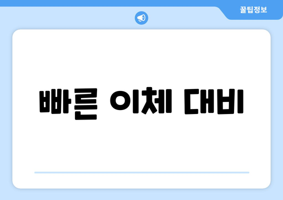 빠른 이체 대비