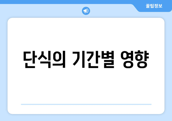 단식의 기간별 영향