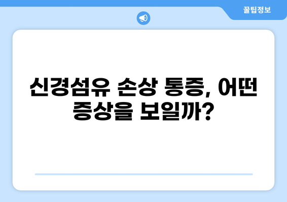 통증의 원인, 신경섬유 손상? | 신경섬유 손상 통증, 원인, 증상, 치료