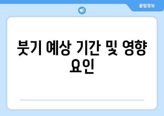 붓기 예상 기간 및 영향 요인