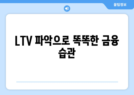 LTV 파악으로 똑똑한 금융 습관