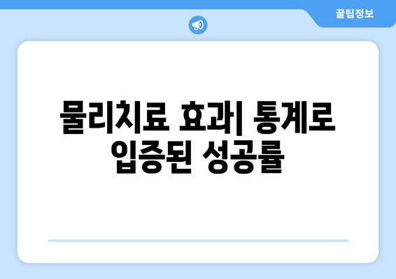 물리치료 효과| 통계로 입증된 성공률
