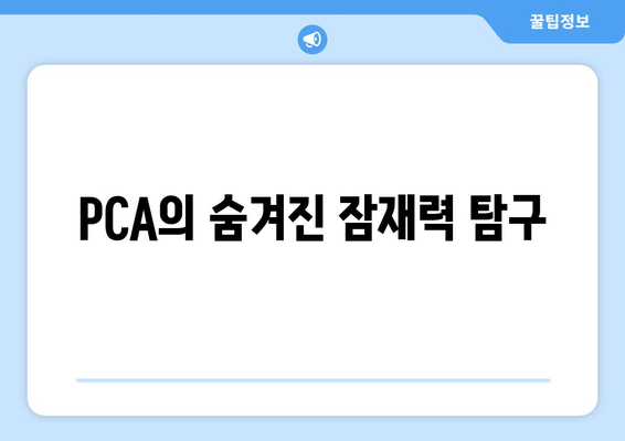 PCA의 숨겨진 잠재력 탐구