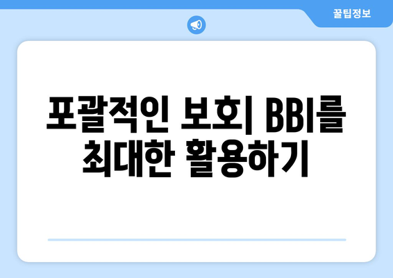 포괄적인 보호| BBI를 최대한 활용하기