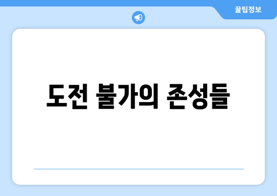 도전 불가의 존성들