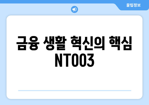 금융 생활 혁신의 핵심 NT003