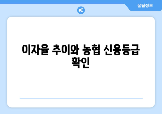 이자율 추이와 농협 신용등급 확인