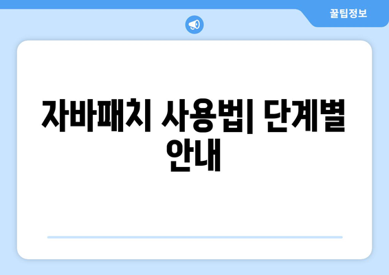 자바패치 사용법| 단계별 안내