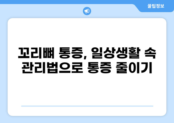 꼬리뼈 통증, 이제 그만! 효과적인 치료법 & 관리 가이드 | 꼬리뼈 통증, 통증 완화, 일상 생활 팁