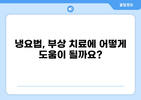 통증 완화를 위한 냉요법 | 효과적인 적용 방법 및 주의 사항 | 통증 완화, 냉찜질, 부상 치료, 통증 관리