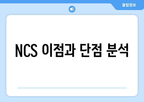 NCS 이점과 단점 분석