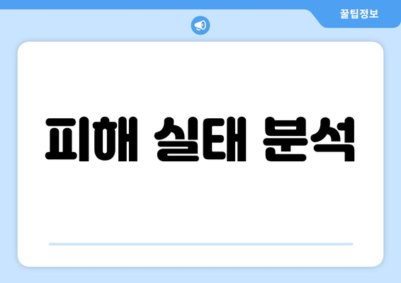 피해 실태 분석