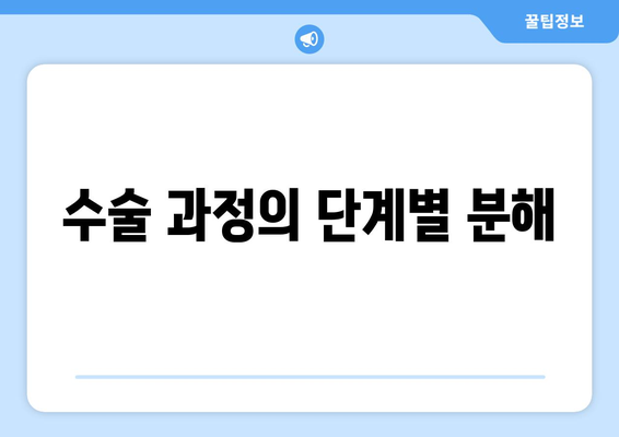 수술 과정의 단계별 분해
