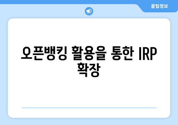 오픈뱅킹 활용을 통한 IRP 확장