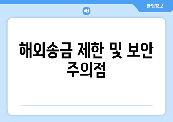 해외송금 제한 및 보안 주의점