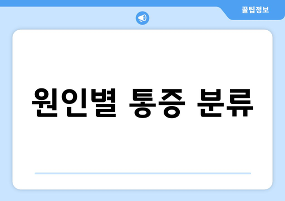 원인별 통증 분류