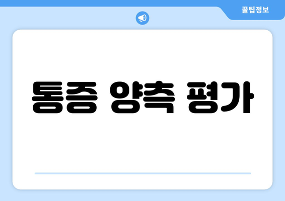 통증 양측 평가