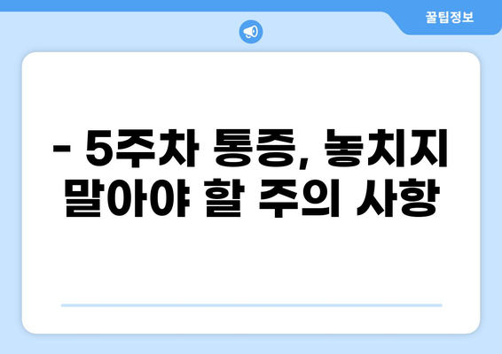 임신 5주차, 겪는 통증이 궁금해요? 알아야 할 증상과 대처법 | 임신 초기 통증, 5주차 증상, 임신 통증 완화
