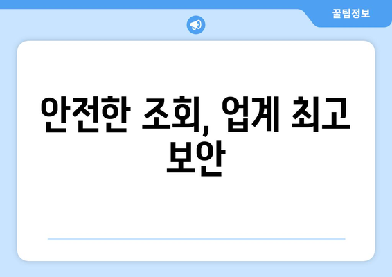 안전한 조회, 업계 최고 보안