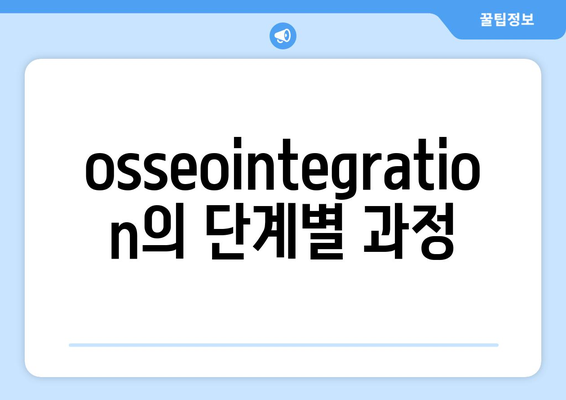 osseointegration의 단계별 과정