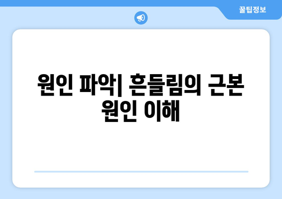 원인 파악| 흔들림의 근본 원인 이해