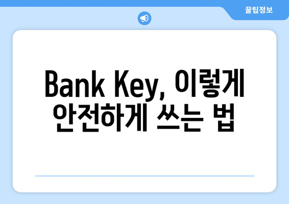 Bank Key, 이렇게 안전하게 쓰는 법