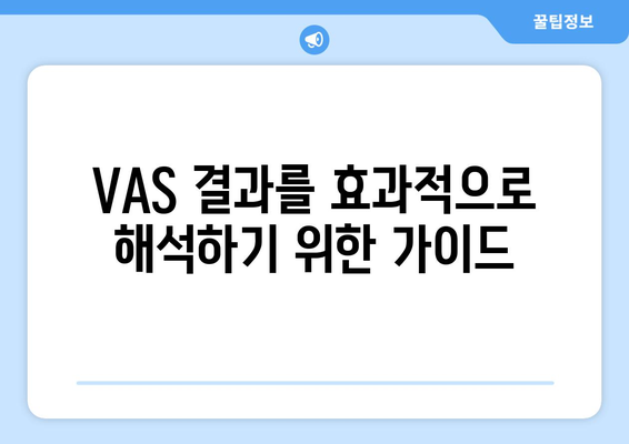 VAS 결과를 효과적으로 해석하기 위한 가이드